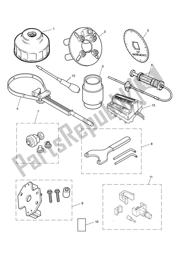 All parts for the Service Tools of the Triumph America Carburettor 790 2002 - 2007
